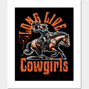 Long Live Howdy Rodeo Western Country Southern Cowgirls Posters and Art